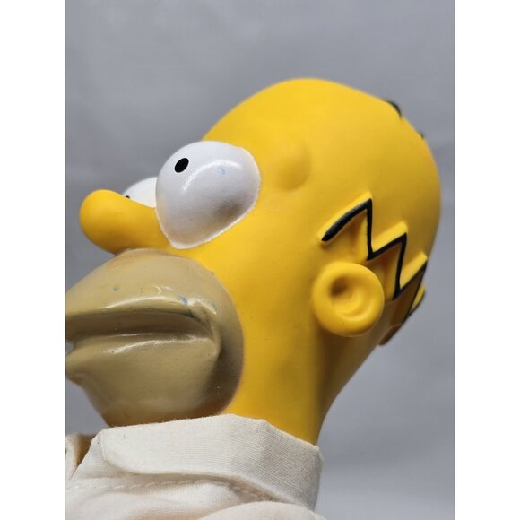 Vintage 1990 Homer Simpson 10” Plush Doll Toy Burger King Collectible Vinyl Head - Picture 11 of 14